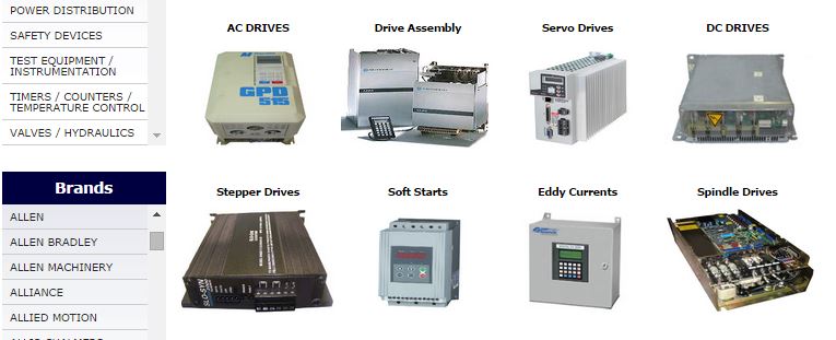 Drives and Motion Control Sub Categories.